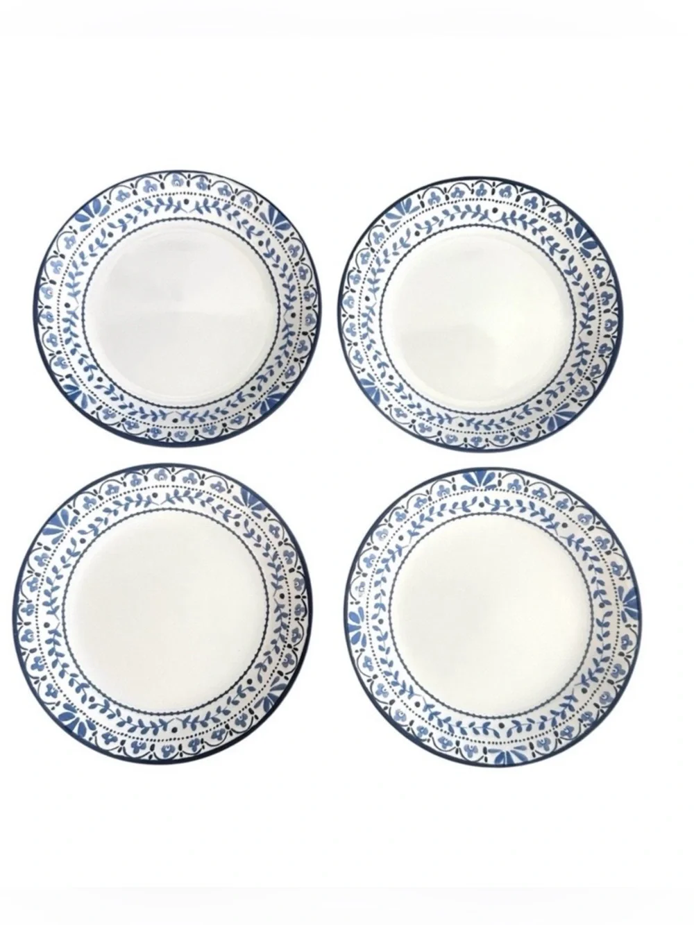 Corelle Portofino Salad Plates Italian Coastal Blue White 8.5